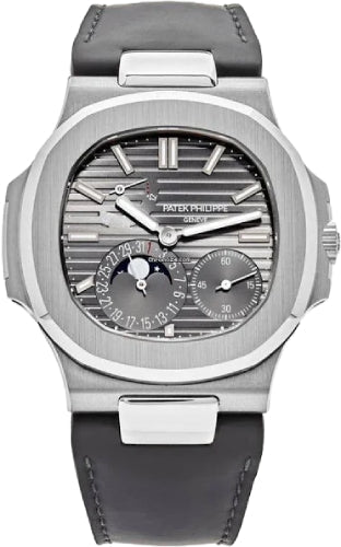 Patek Philippe Nautilus Moon Phases 40mm White Gold Slate Grey Dial – 5712G-001