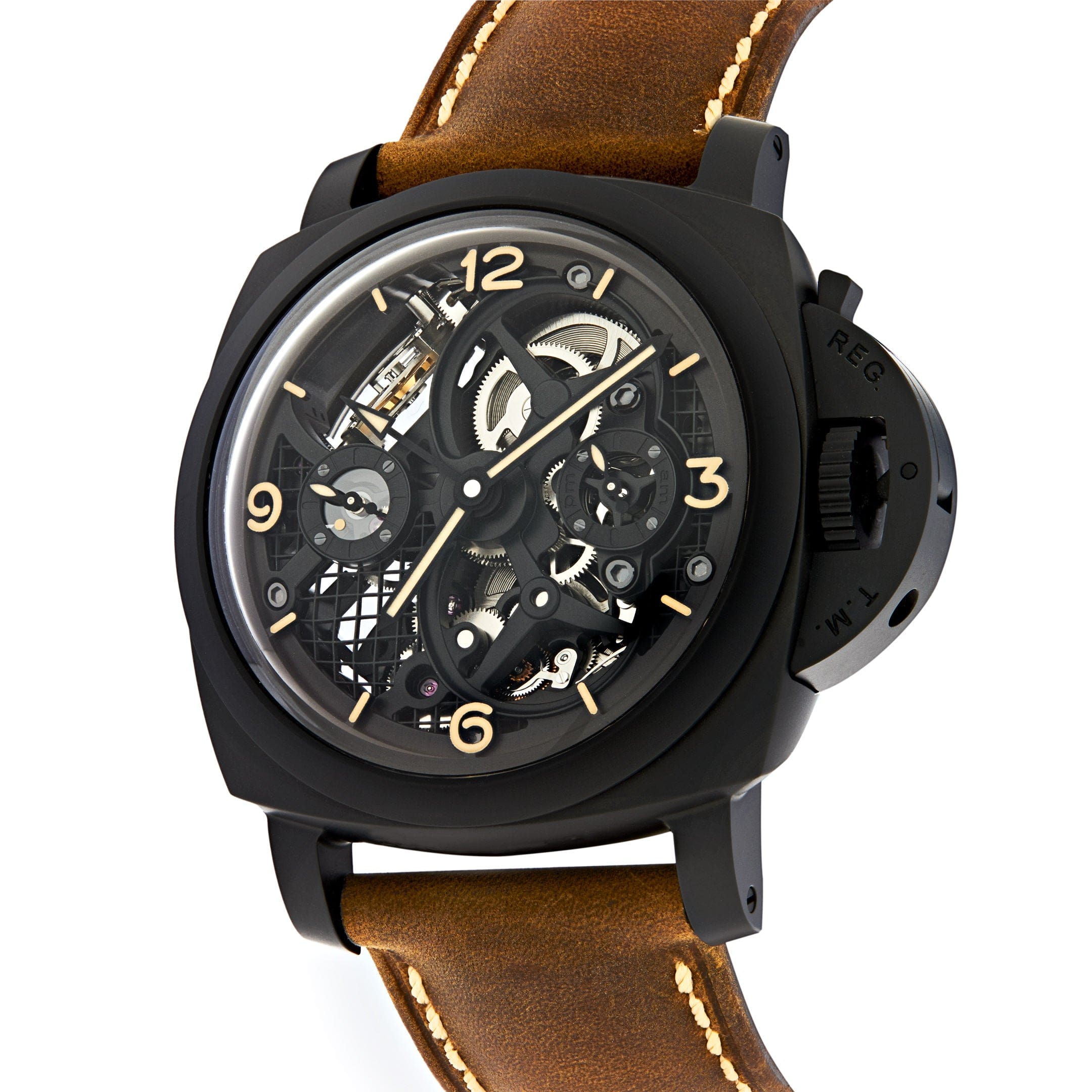 Panerai Lo Scienziato Luminor 1950 Tourbillon GMT Ceramica PAM00528 view 2
