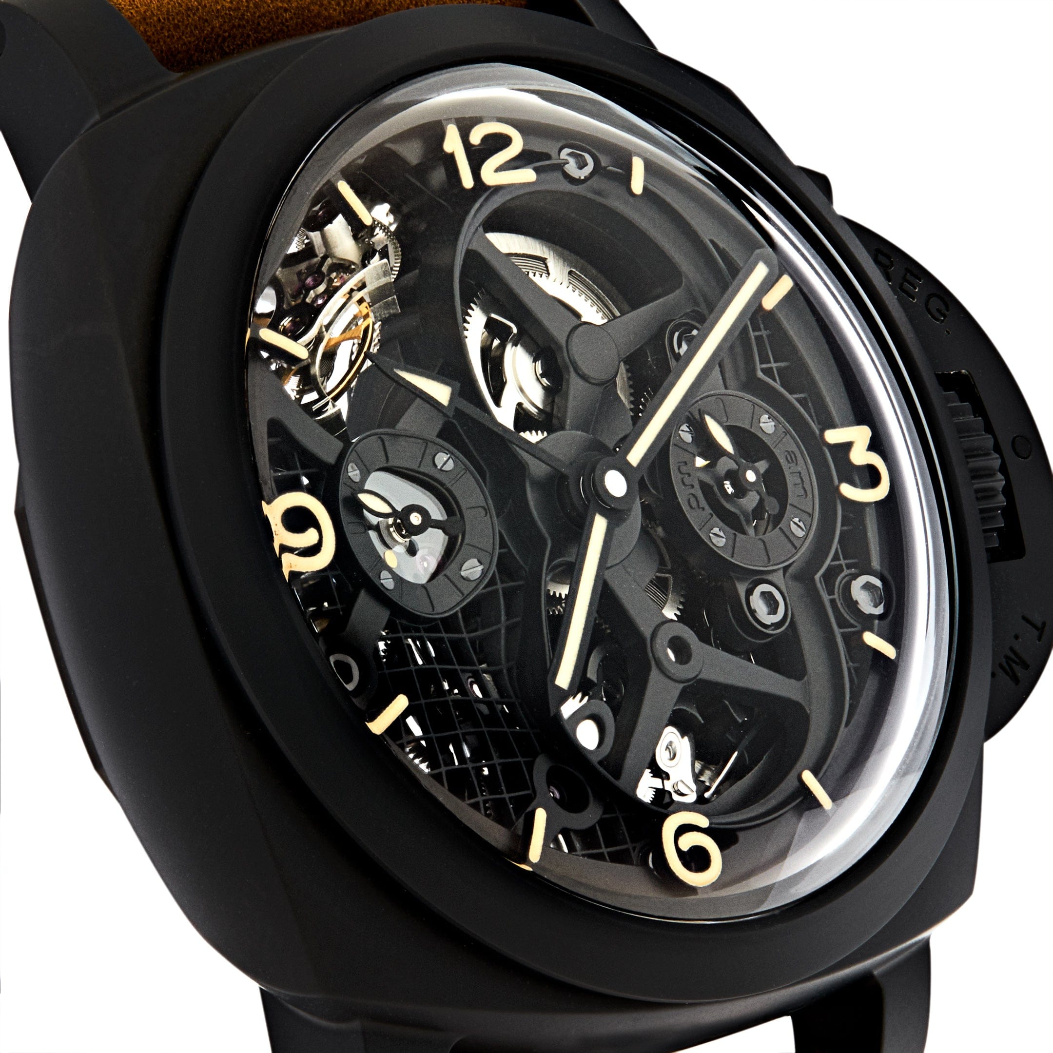 Panerai Lo Scienziato Luminor 1950 Tourbillon GMT Ceramica PAM00528 view 3