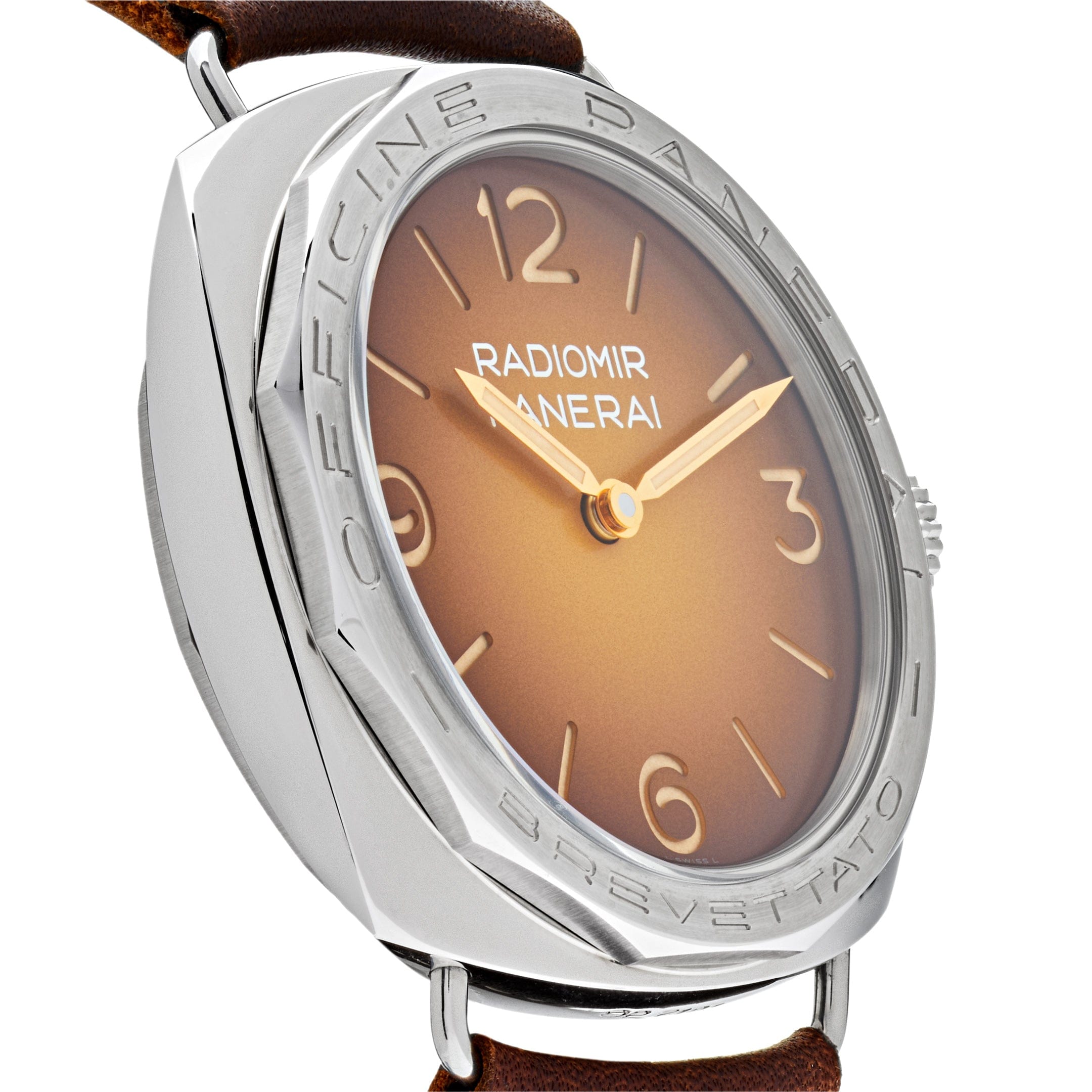 Panerai Radiomir 3 Days Acciaio Stainless Steel Brown Dial PAM00687 view 3