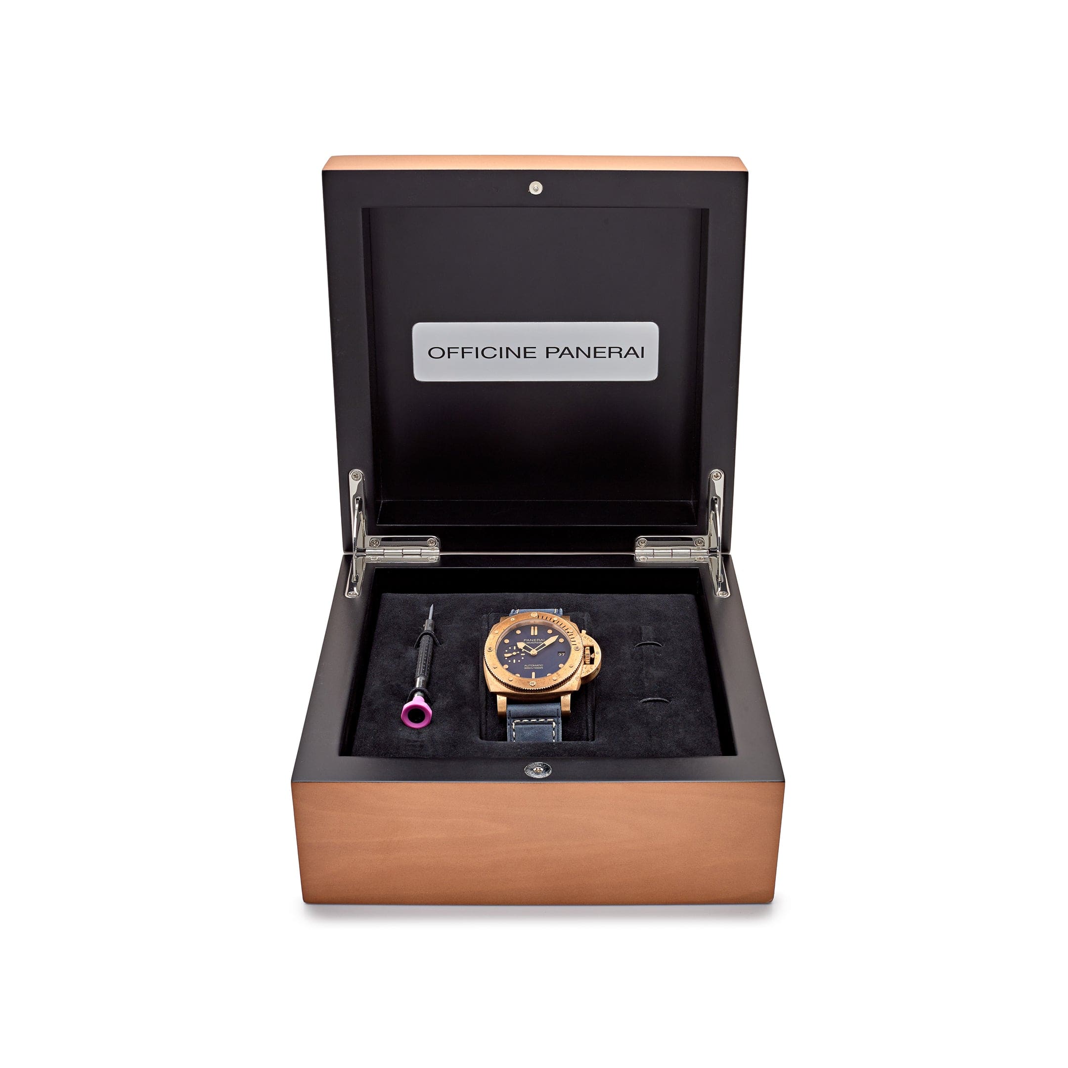 Panerai Submersible Bronzo Blu Abisso PAM01074 Brushed Bronze Blue Dial view 7