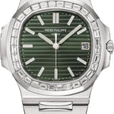 Patek Philippe Nautilus 40mm Stainless Steel Green Dial Diamond Bezel Steel Bracelet – 5711/1300A-001